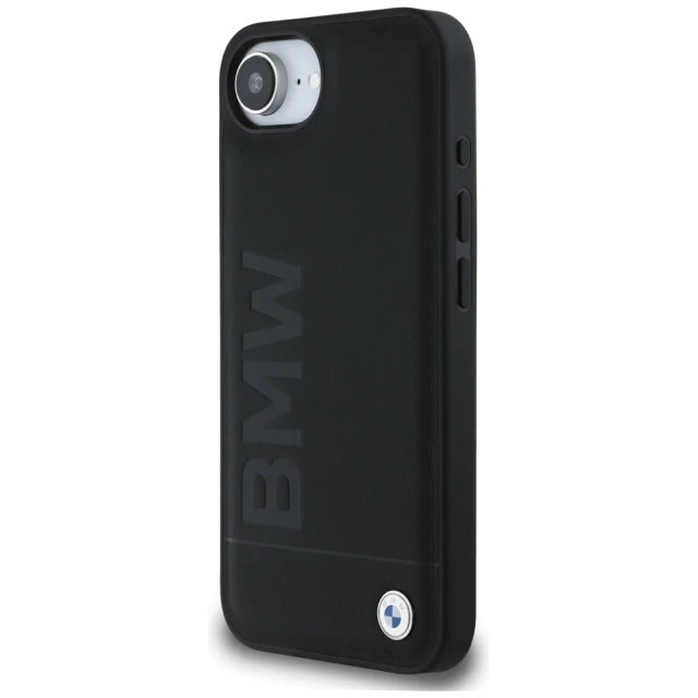 Чохол BMW Leather Hot Stamp для iPhone 16e Black (BMHCPSE4SLLBK)