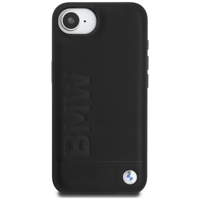 Чохол BMW Leather Hot Stamp для iPhone 16e Black (BMHCPSE4SLLBK)