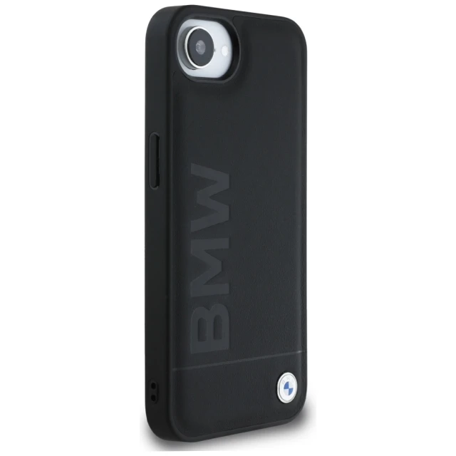 Чохол BMW Leather Hot Stamp для iPhone 16e Black (BMHCPSE4SLLBK)