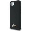 Чохол Guess Silicone Script Metal Logo для iPhone 16e Black with MagSafe (GUHMPSE4SMBSLK)