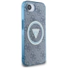 Чохол Guess IML Metal Glitter 4G Circle Triangle для iPhone 16e Blue with MagSafe (GUHMPSE4HG4PRTGB)