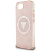 Чохол Guess IML Metal Glitter 4G Circle Triangle для iPhone 16e Pink with MagSafe (GUHMPSE4HG4PRTGP)