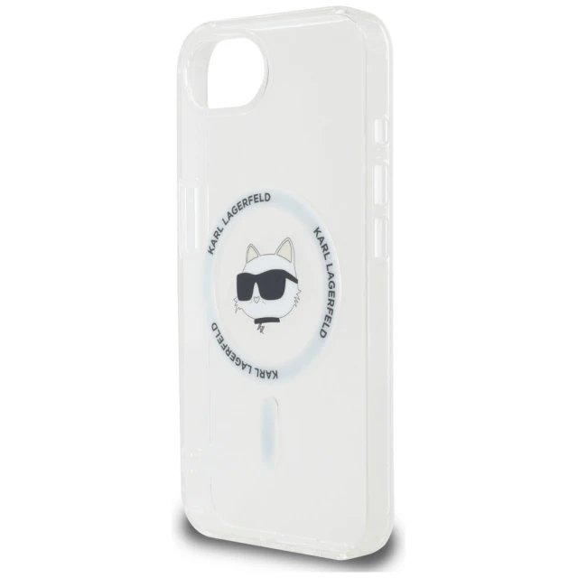 Чохол Karl Lagerfeld IML Metal Choupette Head для iPhone 16e White with MagSafe (KLHMPSE4HLSCHH)