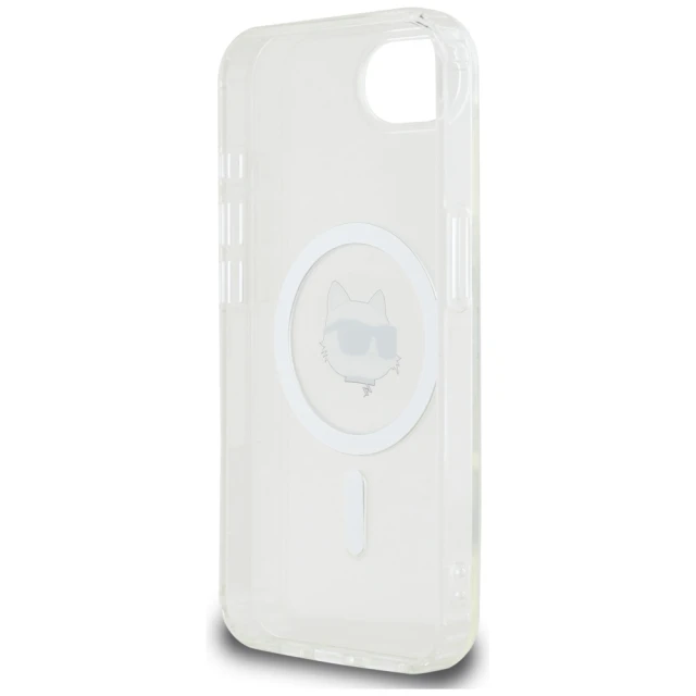 Чохол Karl Lagerfeld IML Metal Choupette Head для iPhone 16e White with MagSafe (KLHMPSE4HLSCHH)