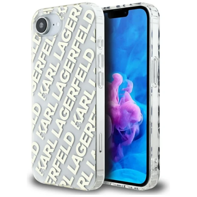 Чохол Karl Lagerfeld IML Repeat Logo для iPhone 16e Gold (KLHCPSE4HKFOEMD)