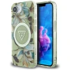 Чохол Guess Glitter Flowers Triangle Buttons для iPhone 16e Green with MagSafe (GUHMPSE4HFLPEDN)