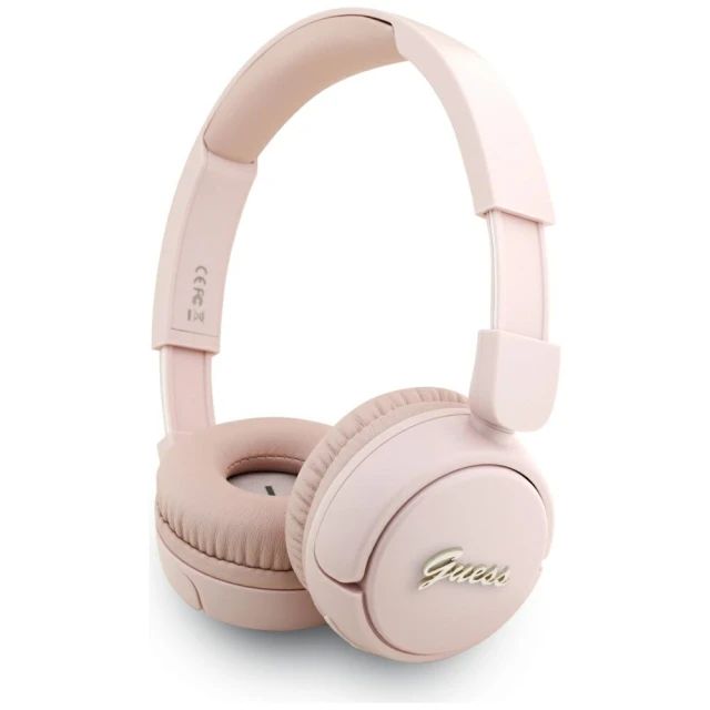 Бездротові навушники Guess Metal Logo Script Pink (GUBHV6SCP)