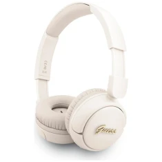 Бездротові навушники Guess Metal Logo Script Beige (GUBHV6SCE)