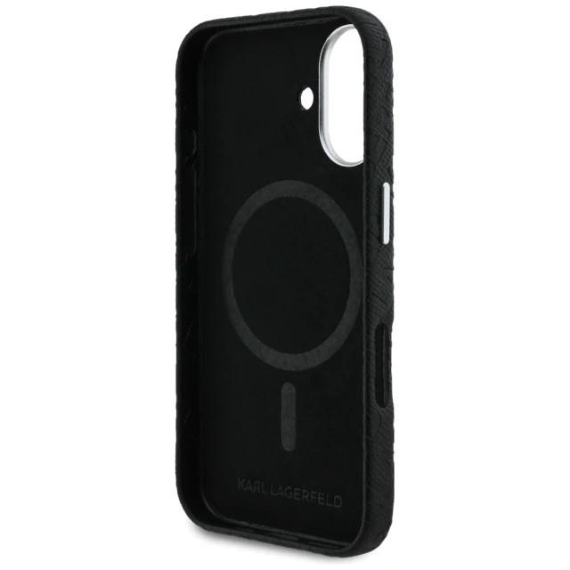 Чохол Karl Lagerfeld FW Stamped Karl для iPhone 16 Black (KLHMP16SPGKLFOFK)