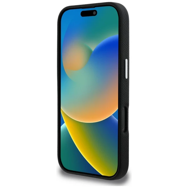 Чохол Karl Lagerfeld FW Grained Signature Logo для iPhone 16 Pro Max Black (KLHCP16XPGFKSRSK)