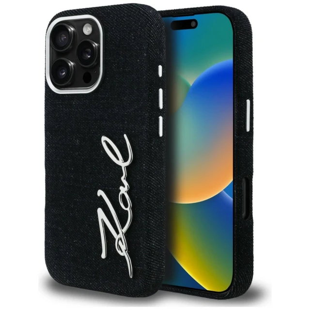 Чохол Karl Lagerfeld FW Jeans Signature Logo для iPhone 16 Pro Black (KLHCP16LPJFMSVK)