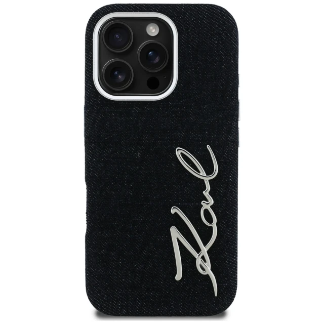 Чохол Karl Lagerfeld FW Jeans Signature Logo для iPhone 16 Pro Black (KLHCP16LPJFMSVK)