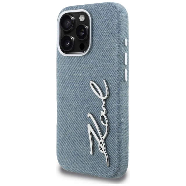 Чохол Karl Lagerfeld FW Jeans Signature Logo для iPhone 16 Pro Blue (KLHCP16LPJFMSVB)