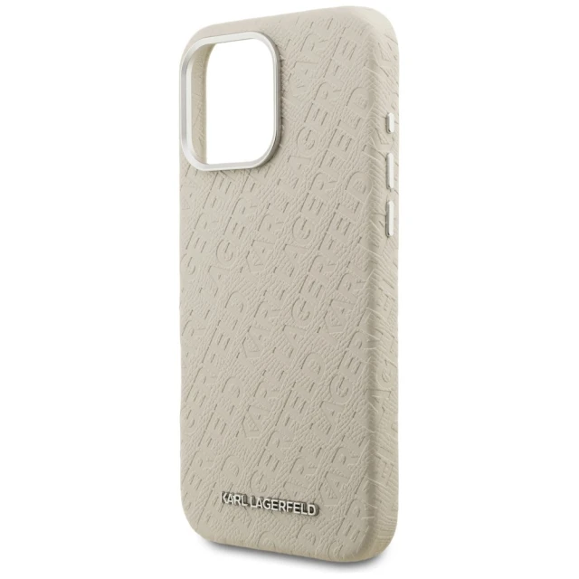 Чохол Karl Lagerfeld FW Stamped Karl для iPhone 16 Pro Beige (KLHMP16LPGKLFOFE)