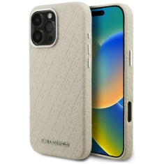Чохол Karl Lagerfeld FW Stamped Karl для iPhone 16 Pro Max Beige (KLHMP16XPGKLFOFE)