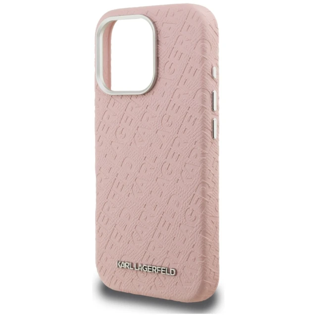 Чохол Karl Lagerfeld FW Stamped Karl для iPhone 16 Pro Pink (KLHMP16LPGKLFOFP)