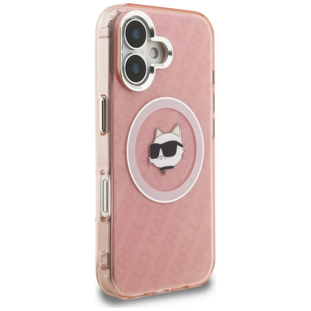 Чохол Karl Lagerfeld IML Choupette Head Logo для iPhone 16 Pink (KLHMP16SHMKBCHP)