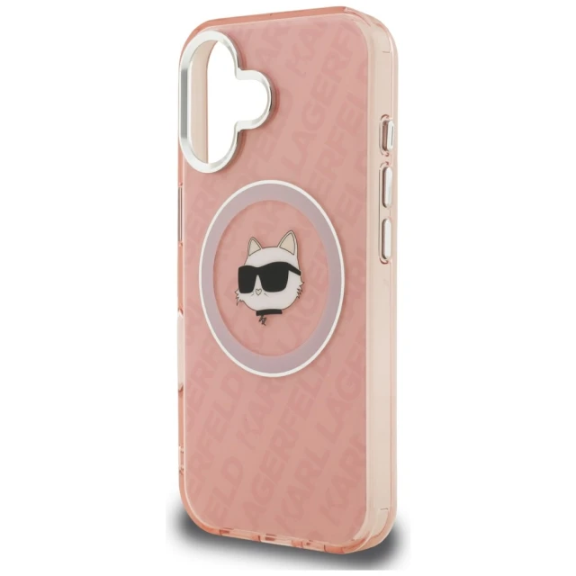Чохол Karl Lagerfeld IML Choupette Head Logo для iPhone 16 Pink (KLHMP16SHMKBCHP)