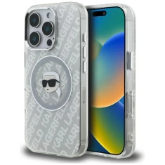 Чохол Karl Lagerfeld IML Karl Head Logo для iPhone 16 Pro Grey (KLHMP16LHMKBKHG)