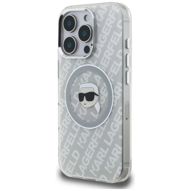 Чохол Karl Lagerfeld IML Karl Head Logo для iPhone 16 Pro Grey (KLHMP16LHMKBKHG)