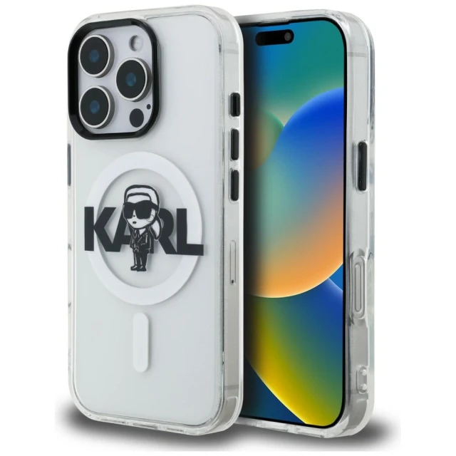 Чохол Karl Lagerfeld IML Karl Sketch Logo для iPhone 16 Pro Max Clear (KLHMP16XHGKIGKBT)