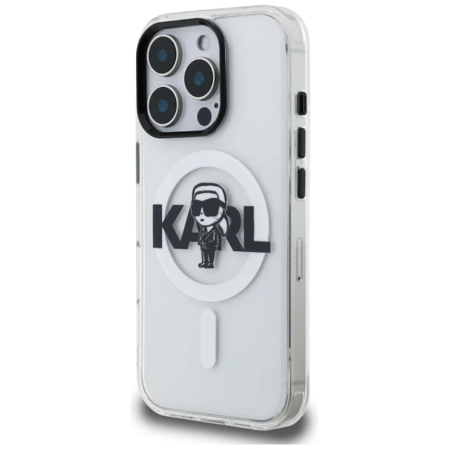 Чохол Karl Lagerfeld IML Karl Sketch Logo для iPhone 16 Pro Max Clear (KLHMP16XHGKIGKBT)
