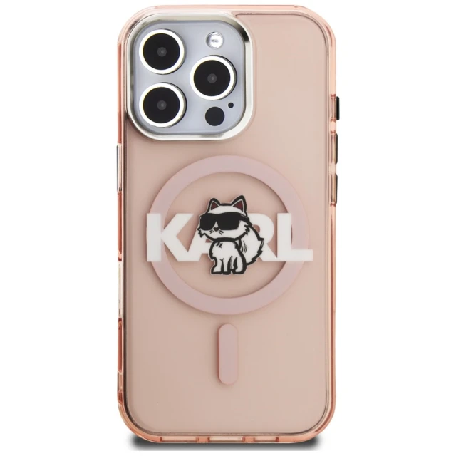 Чохол Karl Lagerfeld IML Choupette Sketch Logo для iPhone 16 Pro Max Pink (KLHMP16XHGCHGKBP)
