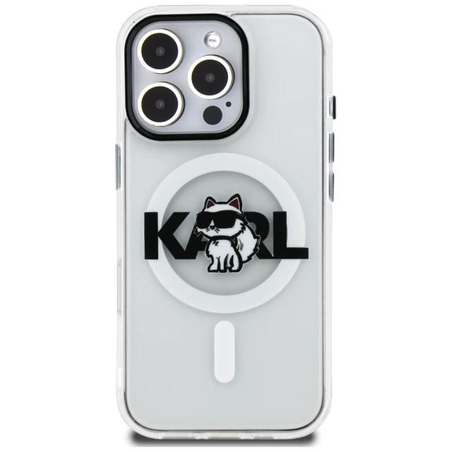 Чохол Karl Lagerfeld IML Choupette Sketch Logo для iPhone 16 Pro Max Clear (KLHMP16XHGCHGKBT)