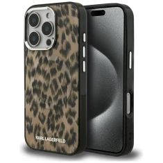 Чехол Karl Lagerfeld IML Leopard Pattern для iPhone 16 Pro Max Brown with MagSafe (KLHMP16XHDLEOICW)
