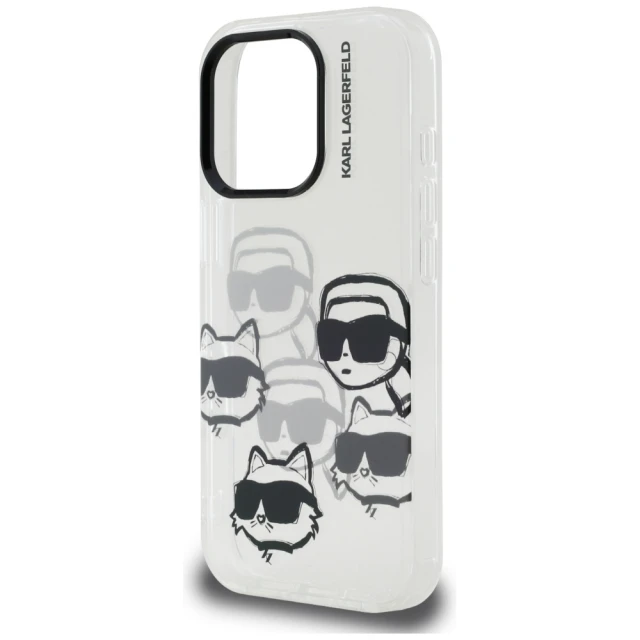 Чохол Karl Lagerfeld IML Multi K&C Head Pattern для iPhone 16 Pro Clear (KLHCP16LHMCHKCT)