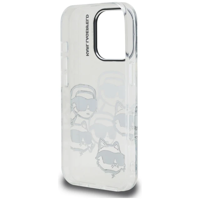 Чохол Karl Lagerfeld IML Multi K&C Head Pattern для iPhone 16 Pro Clear (KLHCP16LHMCHKCT)
