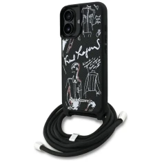 Чохол Karl Lagerfeld Crossbody Grained Pattern & Logo для iPhone 16 Black (KLHCP16SPGGRMPCK)