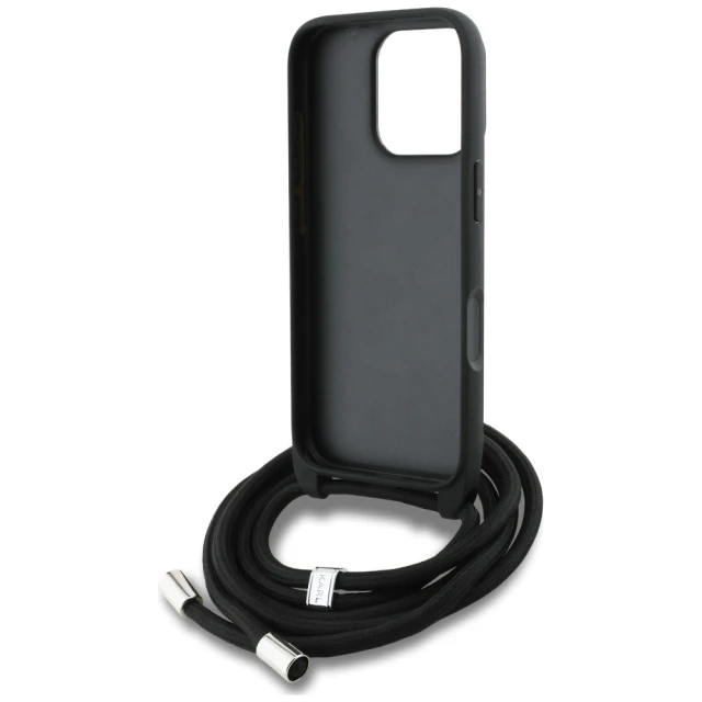 Чохол Karl Lagerfeld Crossbody Grained Pattern & Logo для iPhone 16 Pro Gray (KLHCP16LPGGRMPCG)