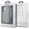 Чехол Karl Lagerfeld Crossbody Grained Pattern & Logo для iPhone 16 Pro Max Gray (KLHCP16XPGGRMPCG)