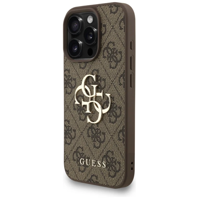 Чохол Guess 4G Strap 4G Classic Logo для iPhone 16 Pro Brown (GUHCP16LP4GMGSW)