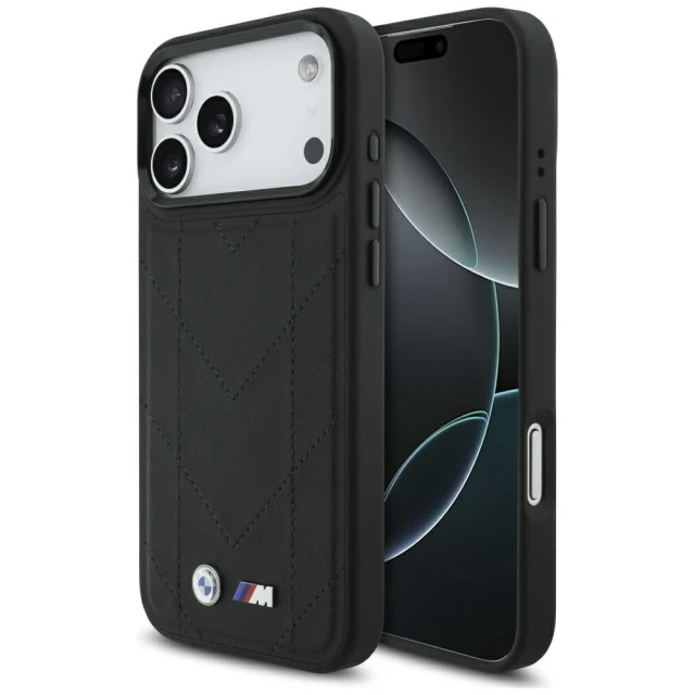 Чохол BMW M Quilted Logo для iPhone 17 Pro Max Black with MagSafe (BMHMP17X25PSECHK)