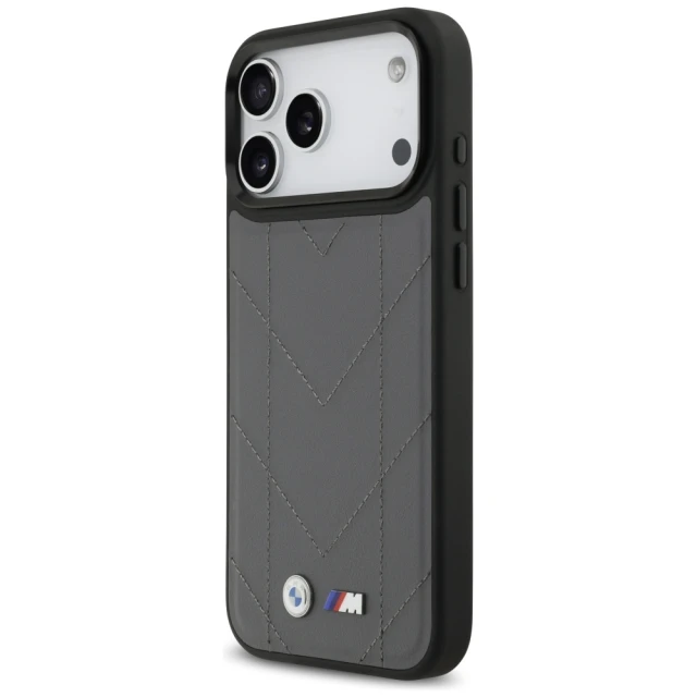 Чохол BMW M Quilted Logo для iPhone 17 Pro Max Anthracite with MagSafe (BMHMP17X25PSECHA)