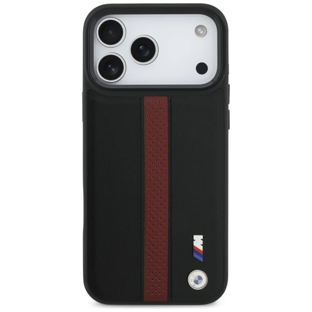Чохол BMW M Perforated Stripe Logo для iPhone 17 Pro Max Red with MagSafe (BMHMP17X25PCPSKR)