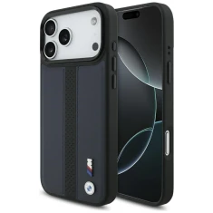 Чохол BMW M Perforated Stripe Logo для iPhone 17 Pro Max Navy with MagSafe (BMHMP17X25PCPSVK)