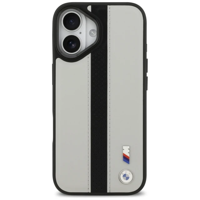 Чохол BMW M Perforated Stripe Logo для iPhone 17 Gray with MagSafe (BMHMP17S25PCPSGK)
