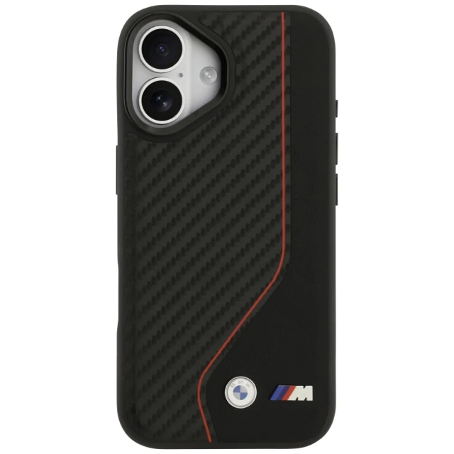 Чохол BMW M Carbon Line & Logo для iPhone 17 Red with MagSafe (BMHMP17S25PCCSCKR)