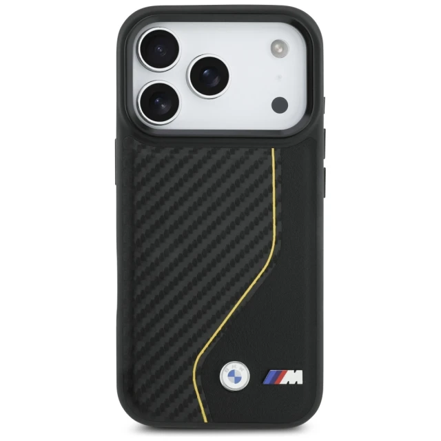 Чохол BMW M Carbon Line & Logo для iPhone 17 Pro Yellow with MagSafe (BMHMP17L25PCCSCKY)