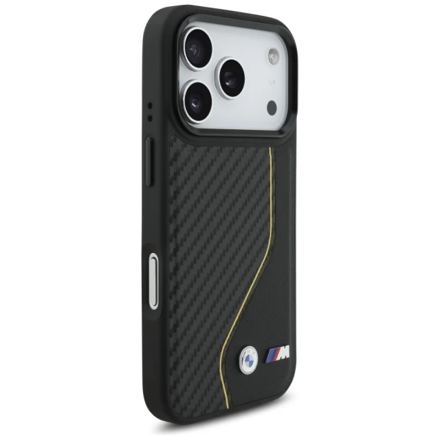 Чохол BMW M Carbon Line & Logo для iPhone 17 Pro Yellow with MagSafe (BMHMP17L25PCCSCKY)