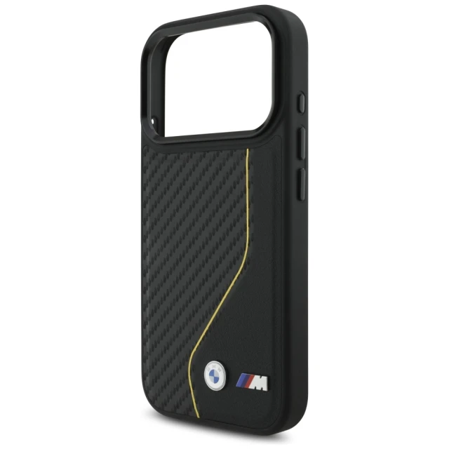 Чохол BMW M Carbon Line & Logo для iPhone 17 Pro Yellow with MagSafe (BMHMP17L25PCCSCKY)