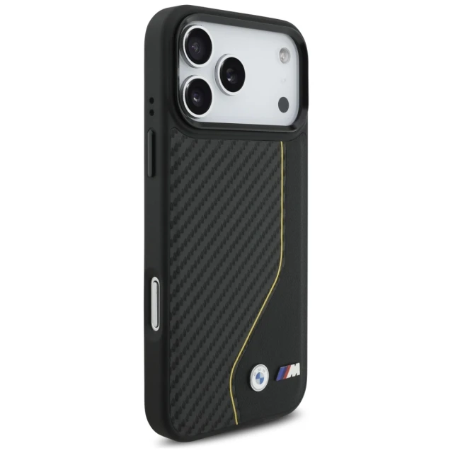 Чохол BMW M Carbon Line & Logo для iPhone 17 Pro Max Yellow with MagSafe (BMHMP17X25PCCSCKY)