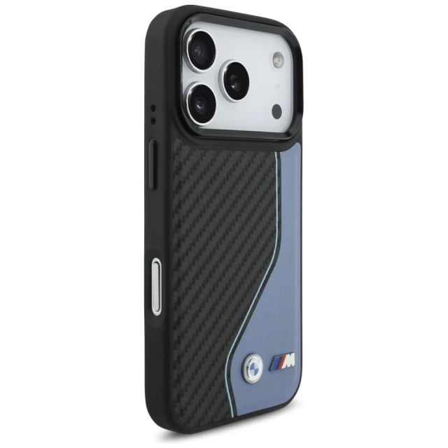 Чохол BMW M Carbon Logo для iPhone 17 Pro Blue with MagSafe (BMHMP17L25PCCSCBK)
