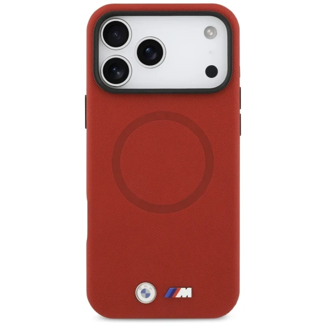 Чохол BMW M FW Metal Logo для iPhone 17 Pro Max Red with MagSafe (BMHMP17X25PFWSMR)