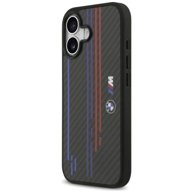 Чохол BMW M Kevlar Lines & Logo для iPhone 17 Black with MagSafe (BMHMP17S25CFSTSK)