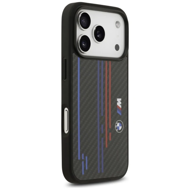 Чохол BMW M Kevlar Lines & Logo для iPhone 17 Pro Black with MagSafe (BMHMP17L25CFSTSK)