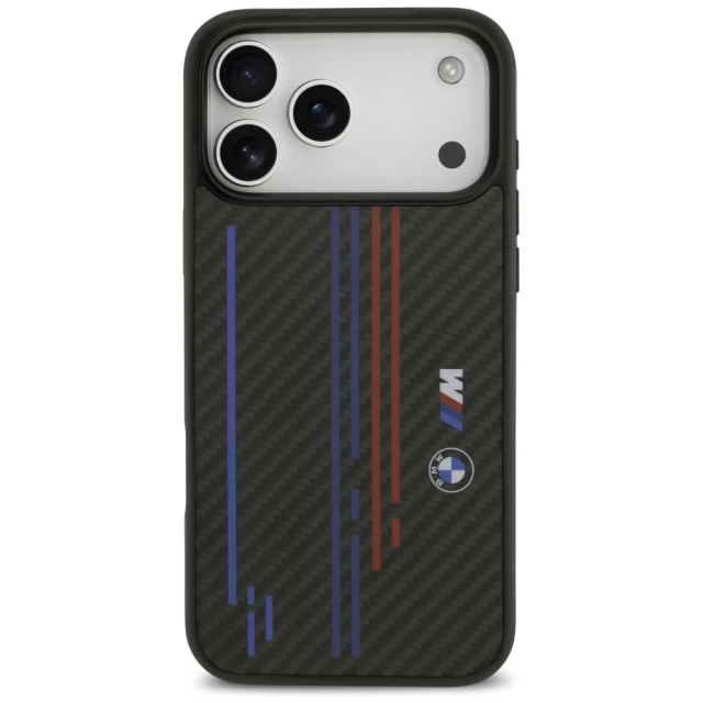 Чохол BMW M Kevlar Lines & Logo для iPhone 17 Pro Max Black with MagSafe (BMHMP17X25CFSTSK)